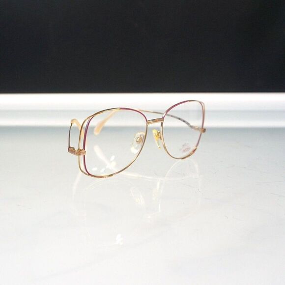 Metzler Germany Signee Eyeglasses Frames Pink Gold Vintage 1970 Demo Lens 56-17 - Picture 2 of 10
